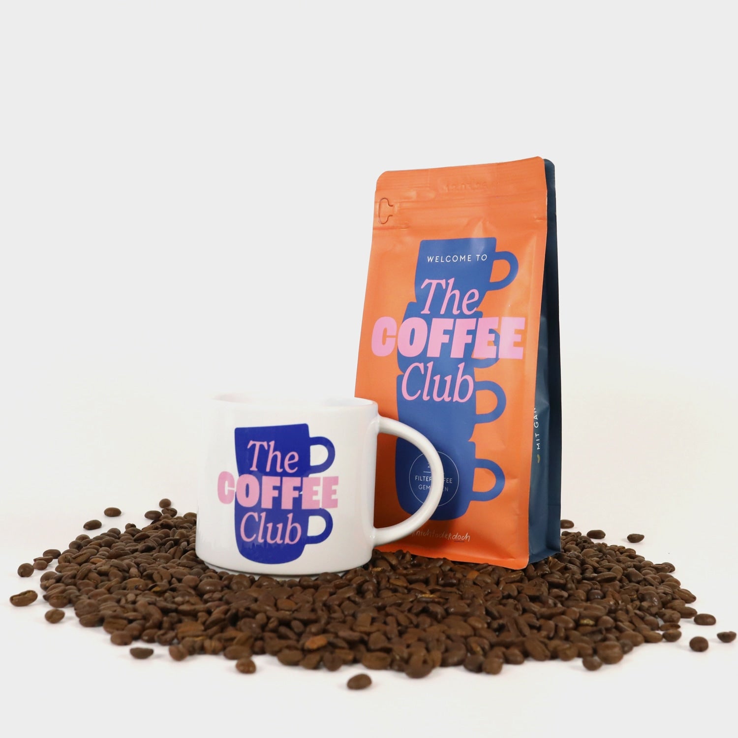 Bundle Tasse & Kaffee „The Coffee Club“, orange, gemahlen, 250g