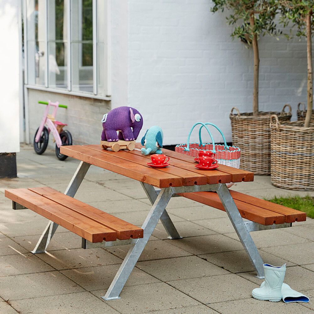 BENKESETT PLUS ALPHA JUNIOR TEAK 118X118X57/32,5CM
