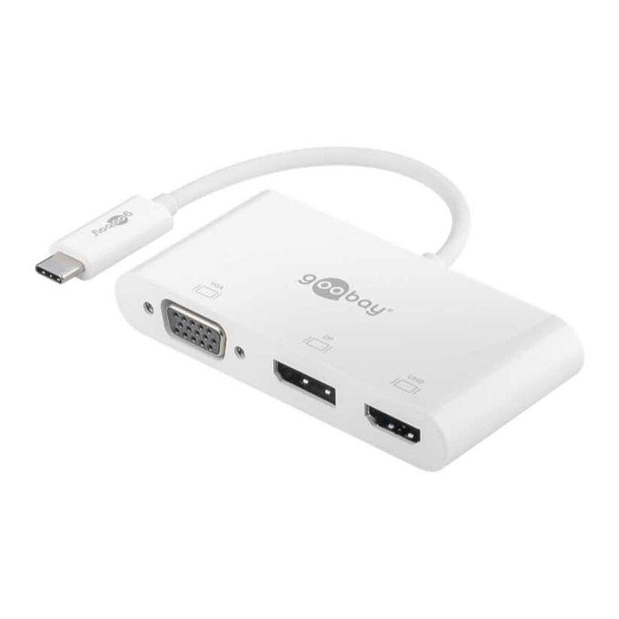 Goobay adaptateur USB 3.1 type C vers HDMI + DP + VGA