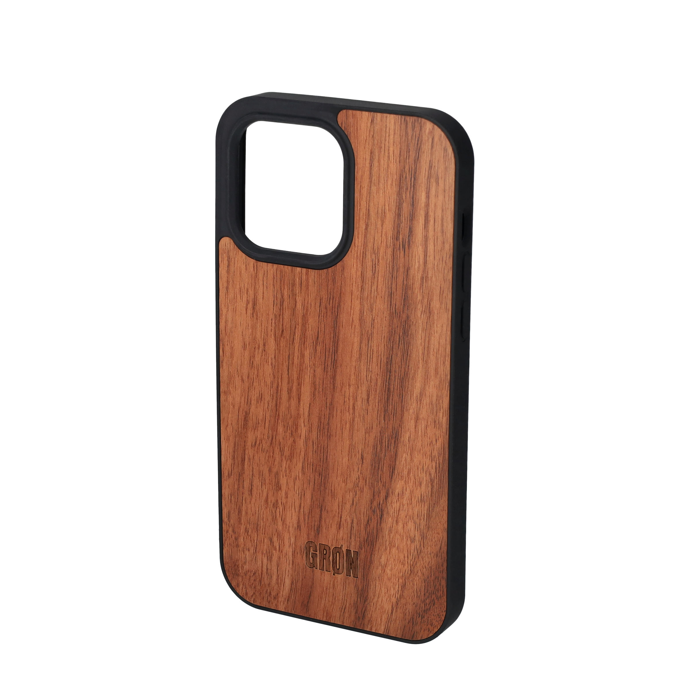 iPhone 14 Pro Holz Handy Hülle MagSafe Bumper Case - Walnuss