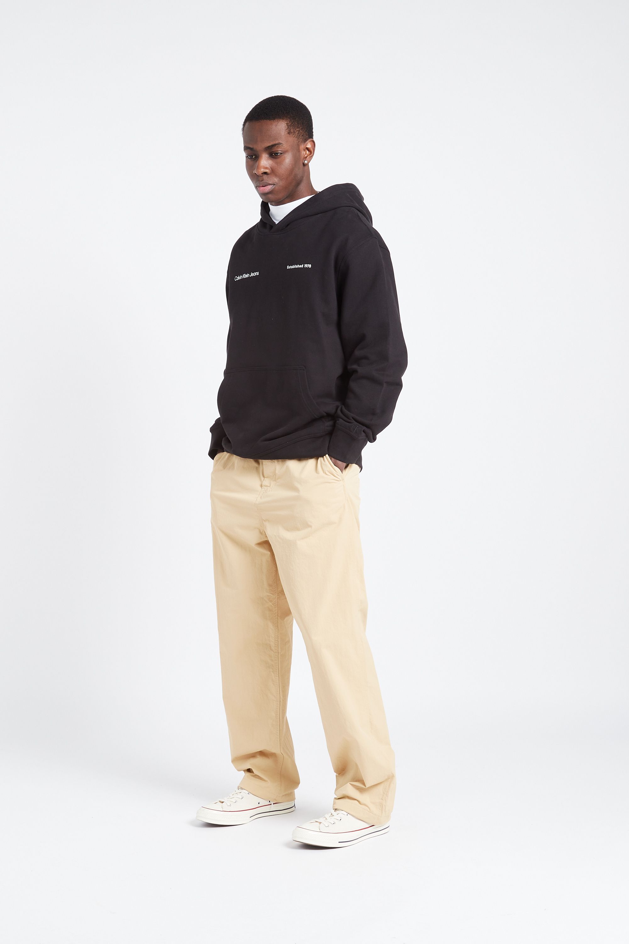 CALVIN KLEIN JEANS Hoodie  BIG BOX LOGO  Noir