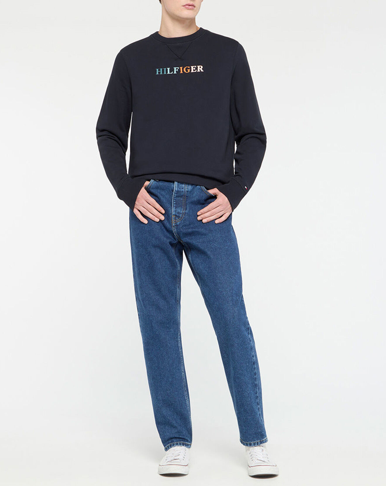 Tommy Hilfiger Sweat Contrast Stitch bleu marine