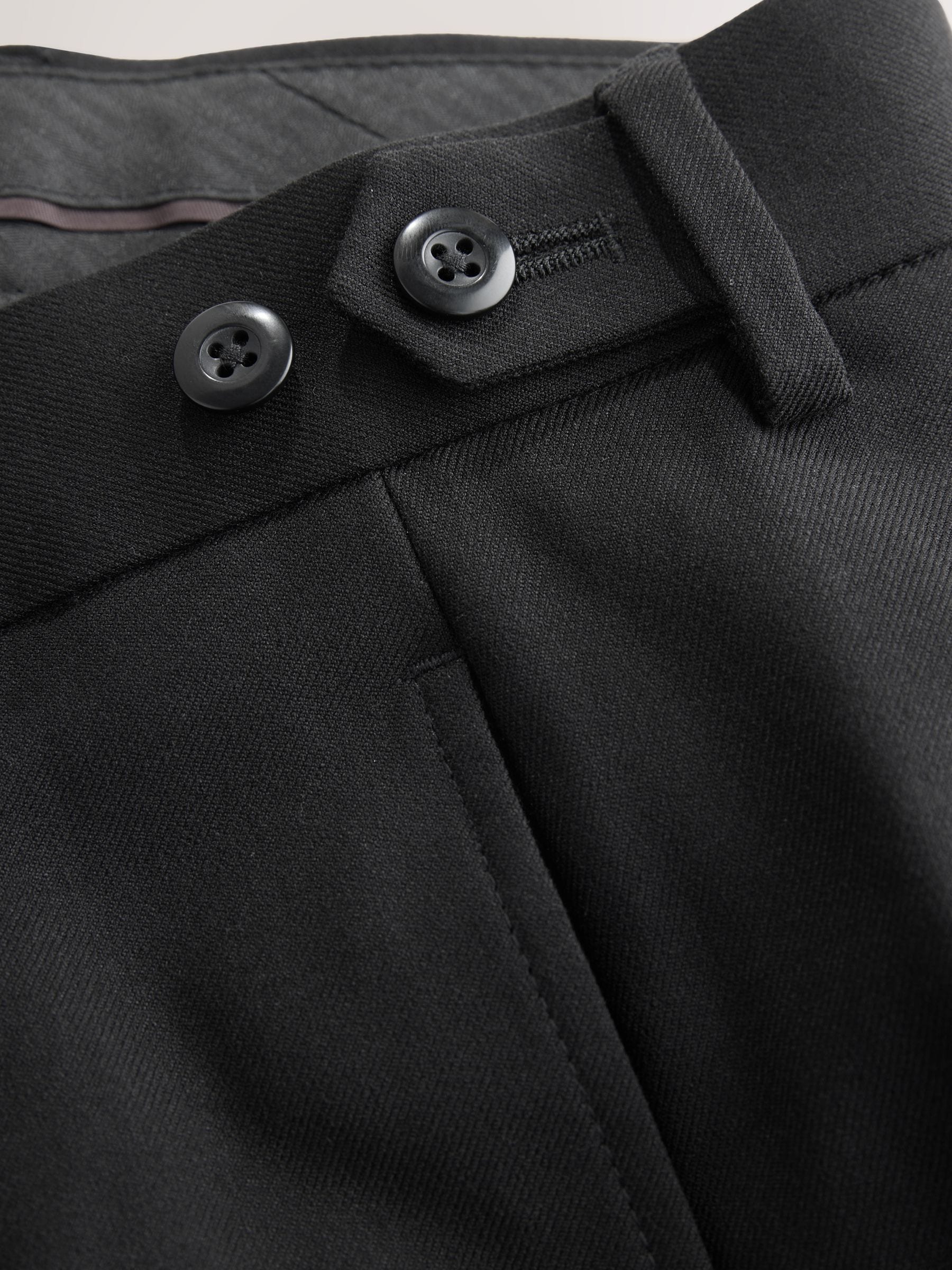 Zwart - Relaxed Fit Smart Pleated Trousers