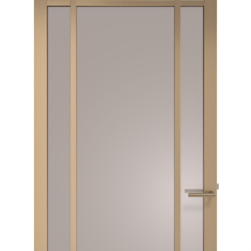Arne & Bodil binnendeur ABE107 brons glas - metallic brons staallook afwerking