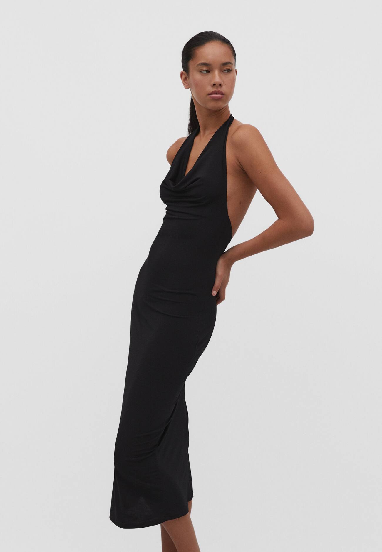 Vestido longo de alças