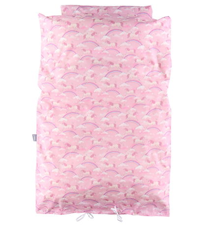 Nørgaard Madsens Bettwäsche - Baby - Pink m. Einhörner/Regenboge