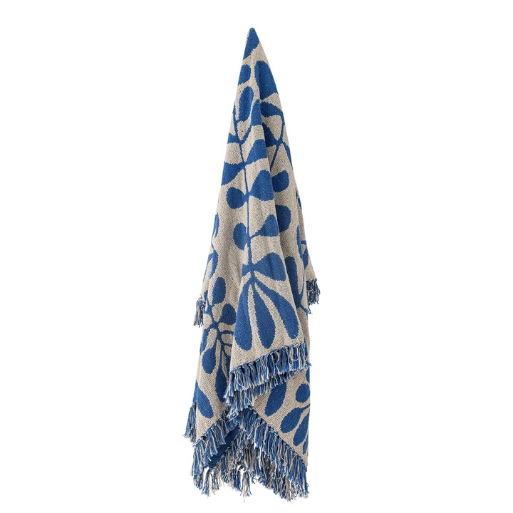 Bloomingville - Nevine Decke, 130 x 160 cm, blau