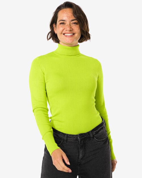 pull col roulé femme Lois vert