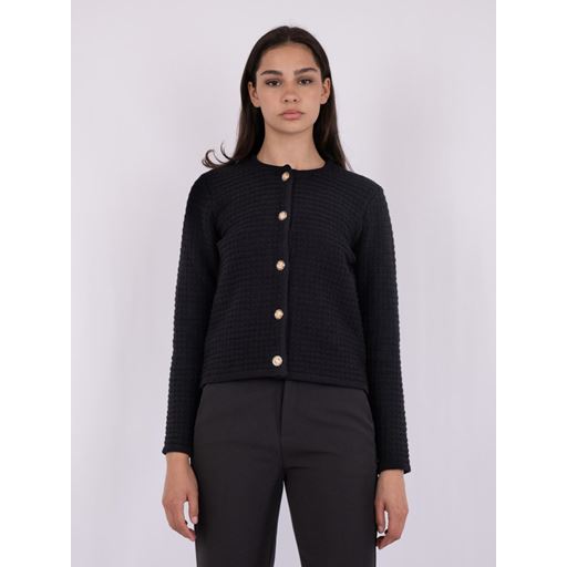 Neo Noir Limone Knit Cardigan, Sort, 42
