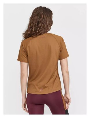 Maillot manches courtes CRAFT Pro Trail Femme Marron