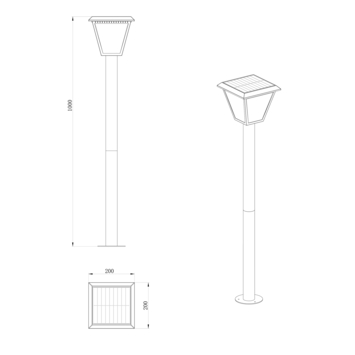 Solar tuinspies Arthur zwart