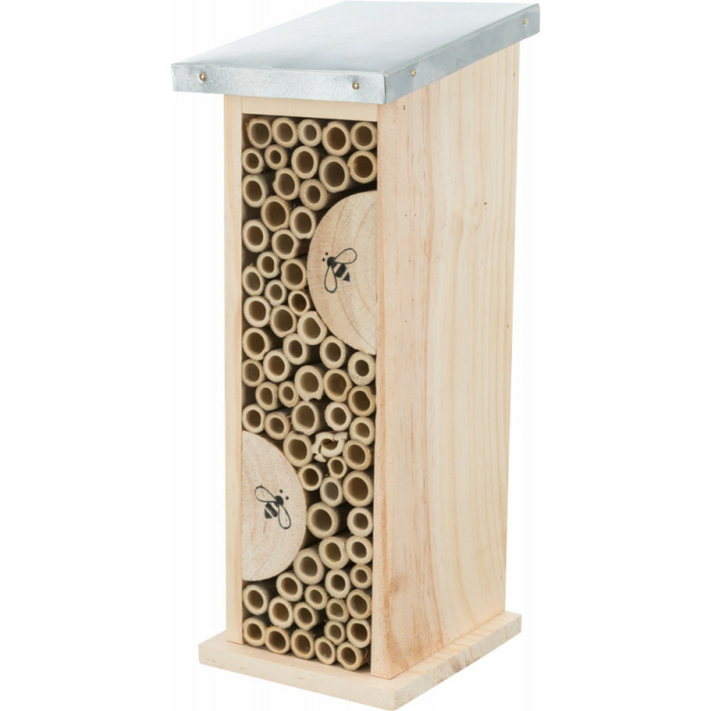 Hôtel pour abeille, h30 x l9.5 x p14 cm.
