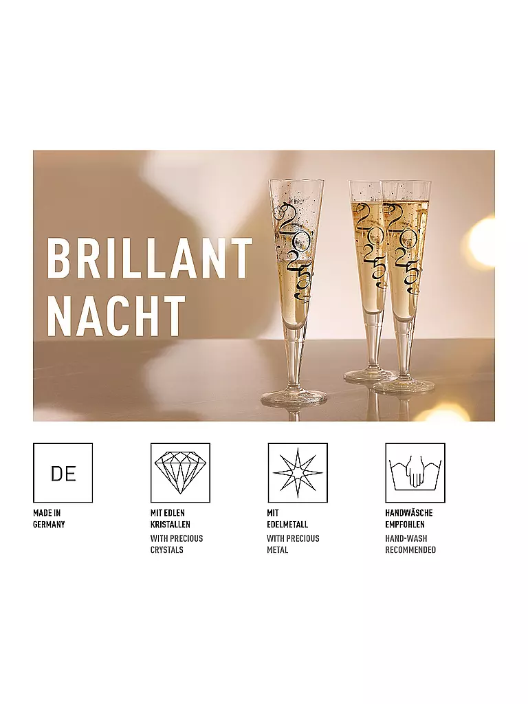 RITZENHOFF Champagnerglas BRILLANTNACHT 2025 silber