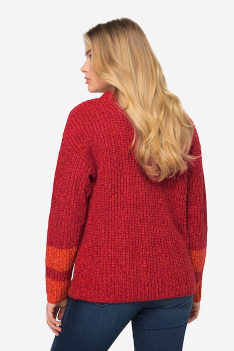 Jacquard Pullover, Langarm, Rundhals