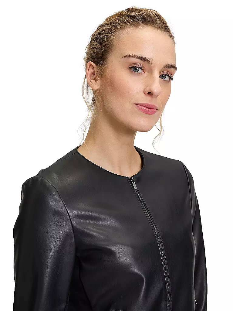 VERA MONT Jäckchen in Lederoptik schwarz