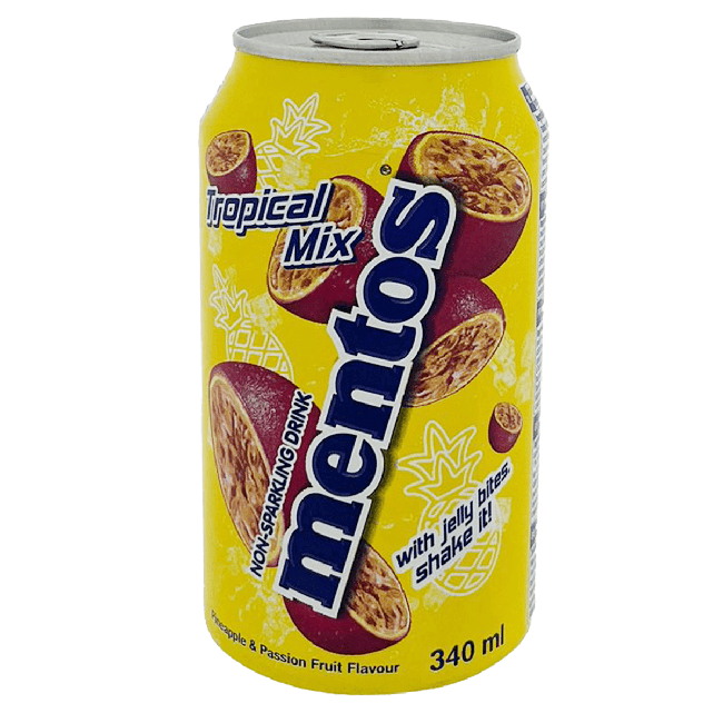 Mentos Frisdrank met Tropische Mix Smaak (Niet-Sprankelend) 340ml