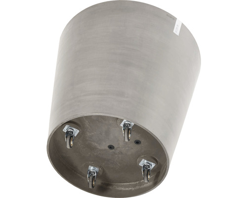 Ecopots Amsterdam plantenbak met wielen, kunststof, Ø 60 cm, H 56 cm, bruingrijs