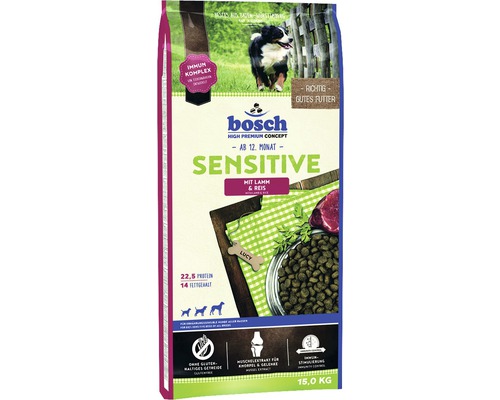 Bosch Sensitive Lam & Rijst droog hondenvoer, 15 kg