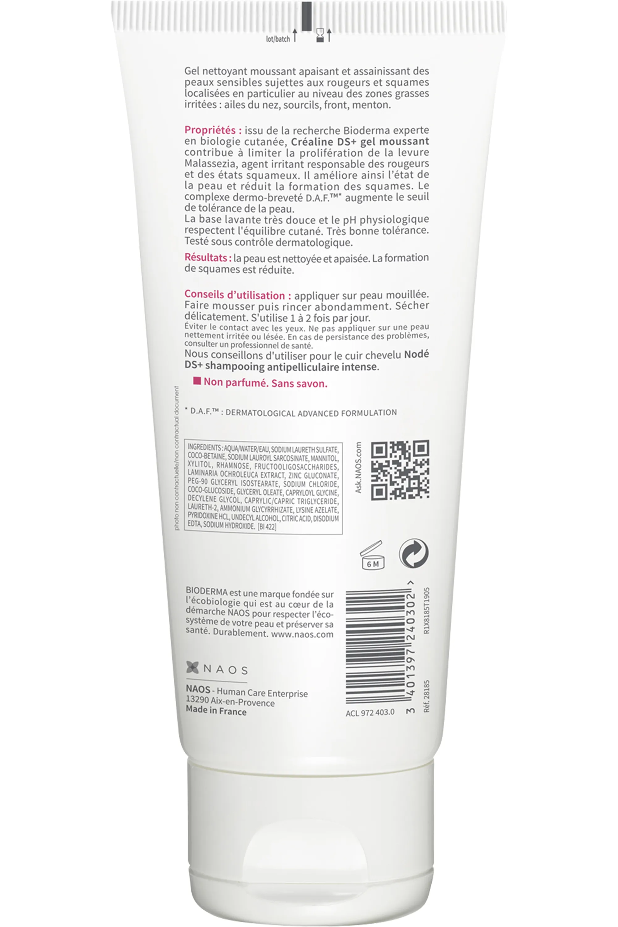 Bioderma Gel Moussant apaisant Créaline DS+ Gel Nettoyant-200 ml
