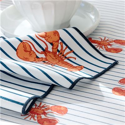 Nappe coton motif homard