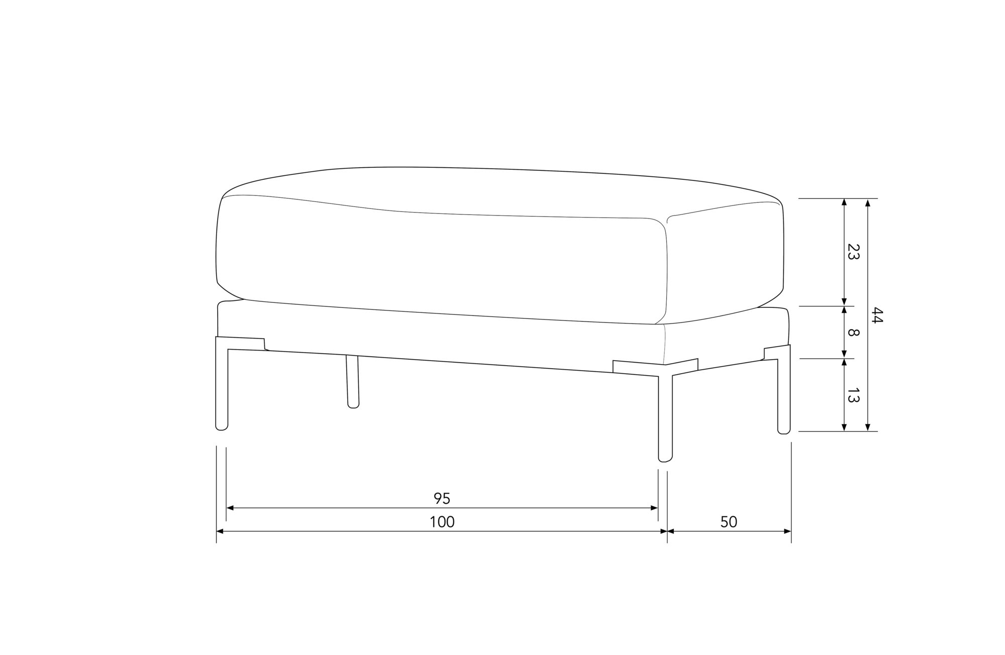 vtwonen hocker Couple 50cm Couple Poef 50cm - Warm Groen