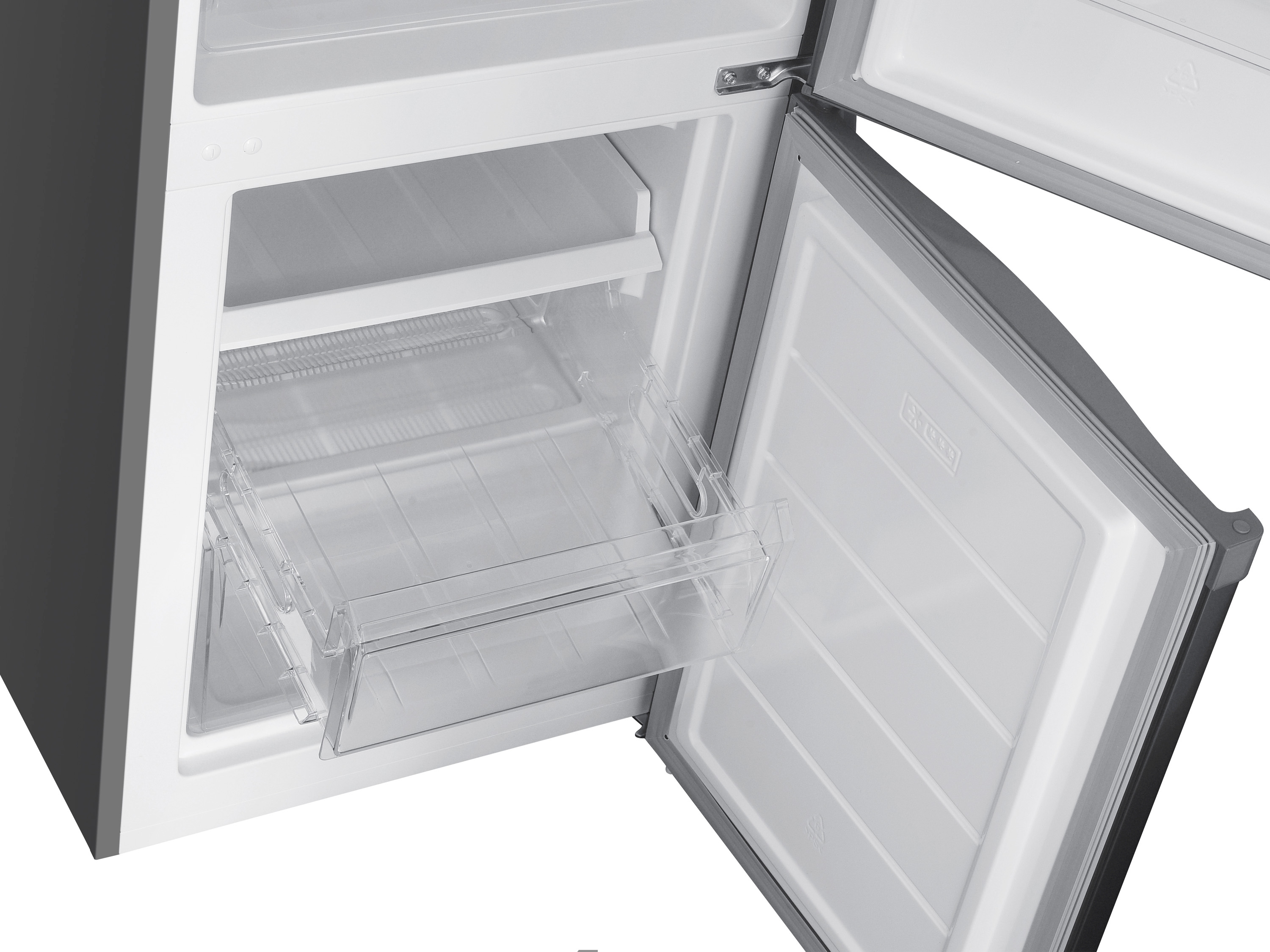 Kühlschrank mit Gefrierer 260L silbergrau