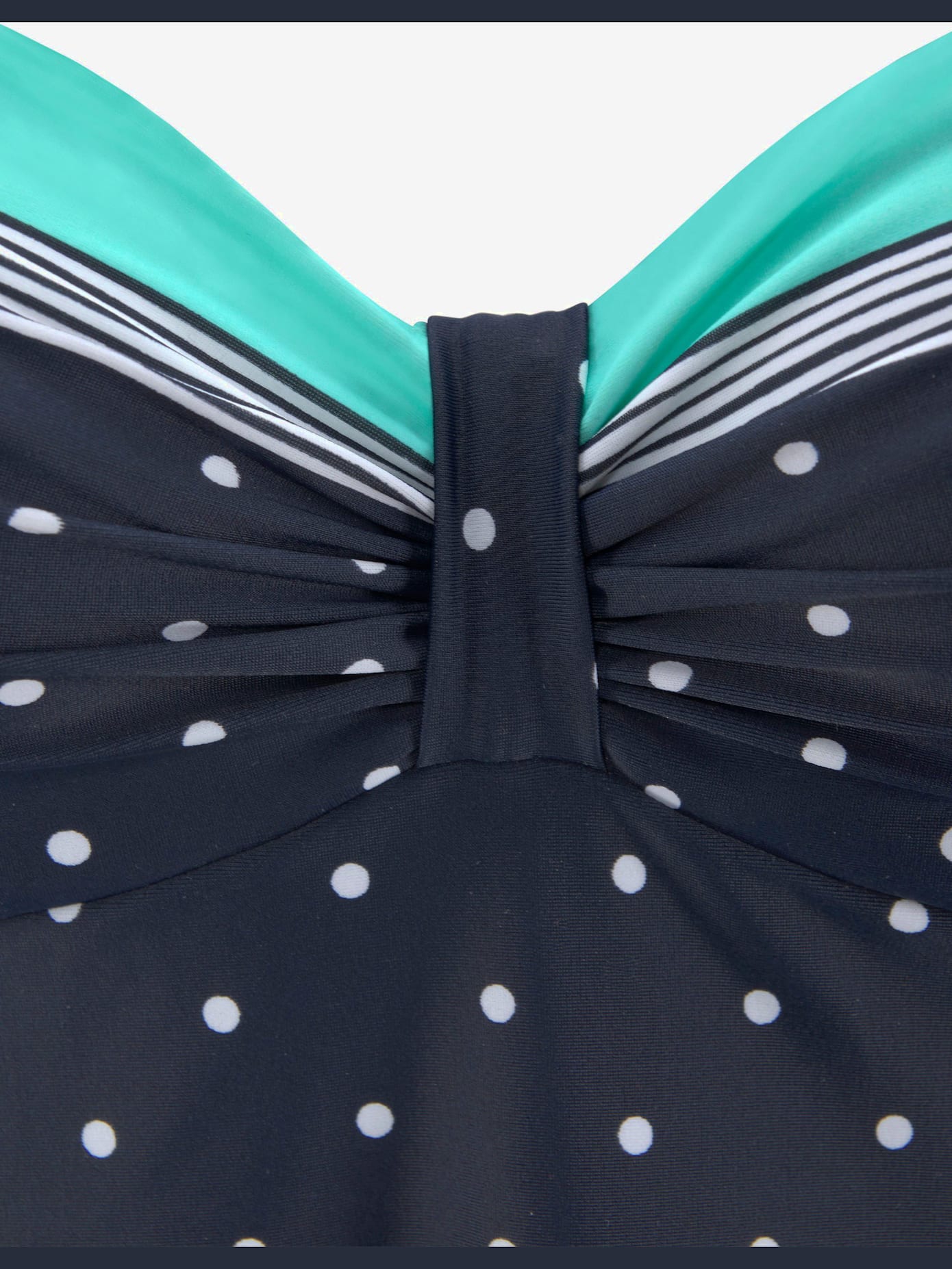 Haut de maillot de bain à armatures mélange tendance de rayures et de pois