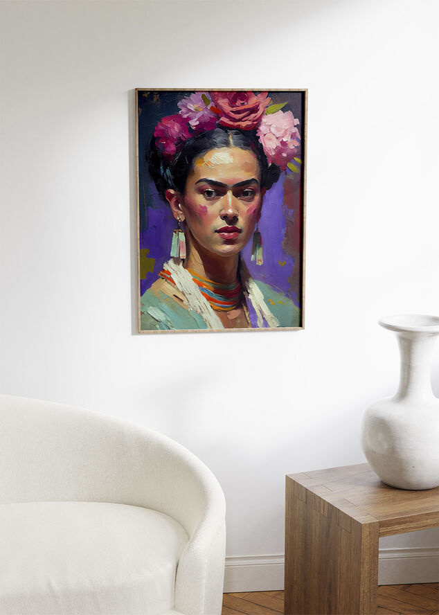 Poster & Frame Treechild - Portrait Of Frida Flerfarvet