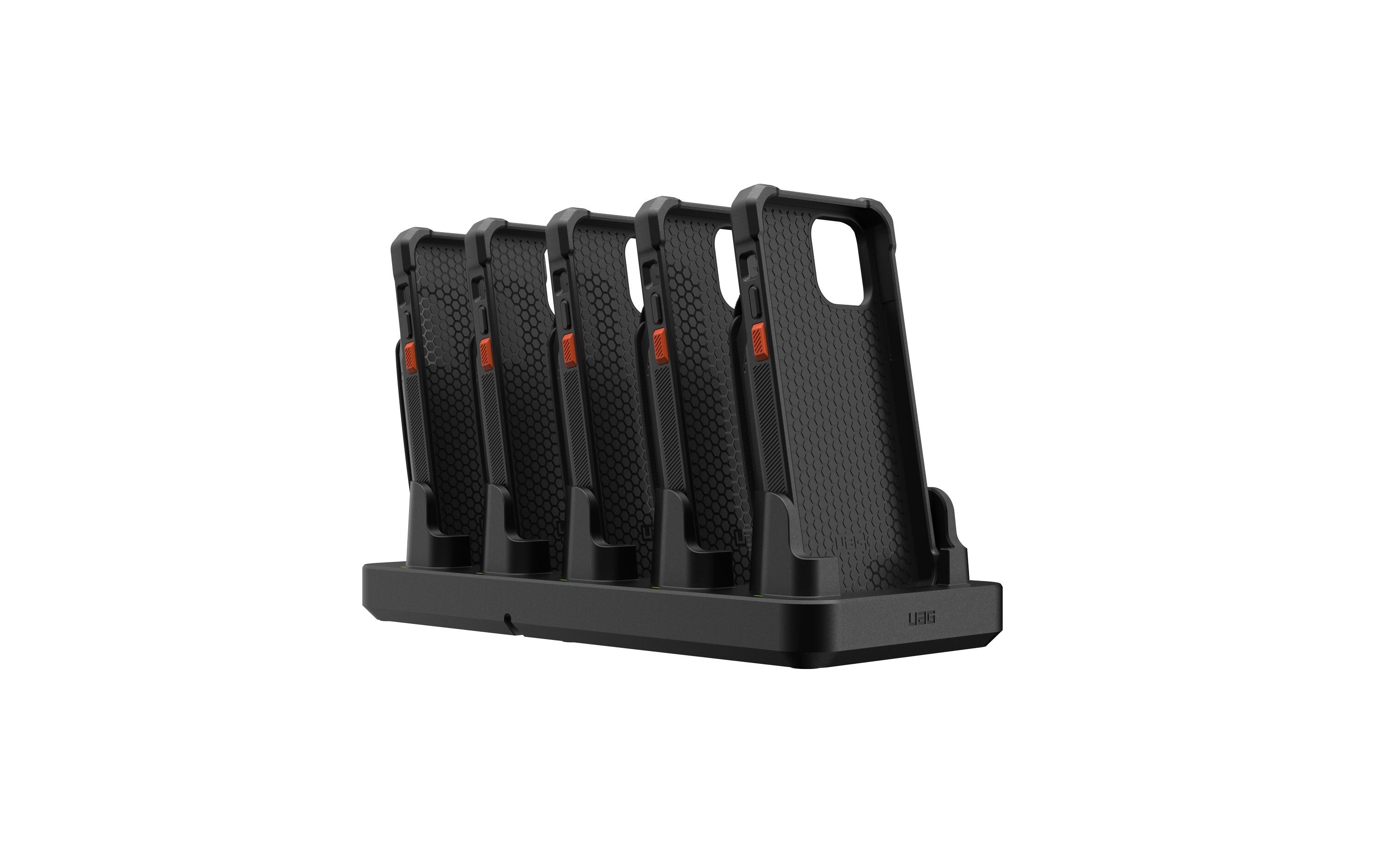 Ladestation Workflow 5 Slot Case Charger Schwarz<br>USB-Ladestation zum Laden von bis zu fünf Geräten