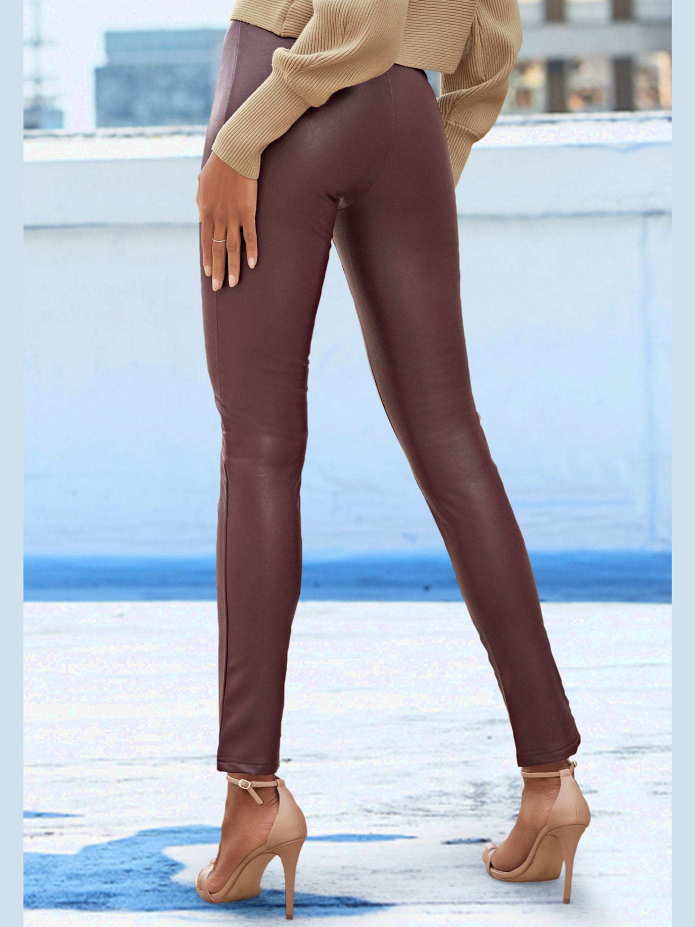 Legging caleçon basique en synthétique
