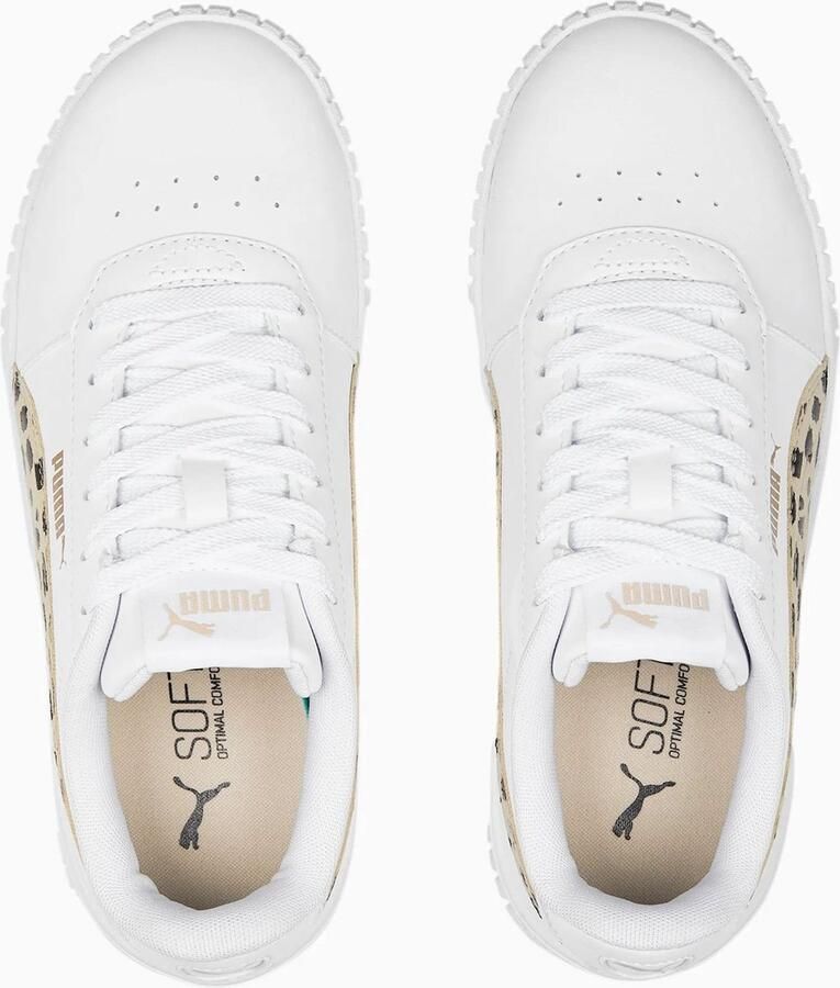 PUMA Carina 2.0 Animal Jr Sneakers White Granola Black Gold