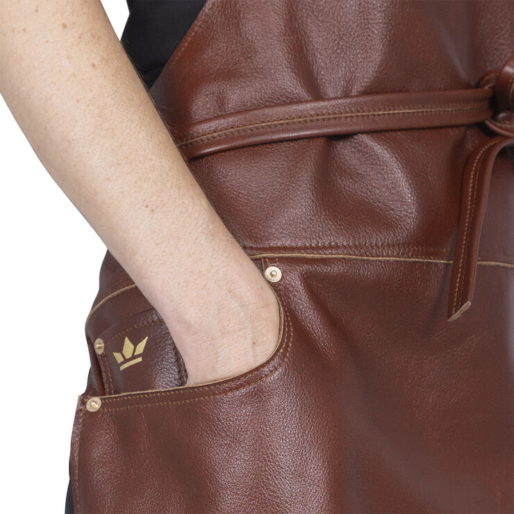 DutchDeluxes Five Pockets Apron, Slim Fit, Full Grain Leather Classic Bro Classic brown