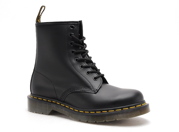 Dr martens boots bottine plates femme 1460 smooth noir