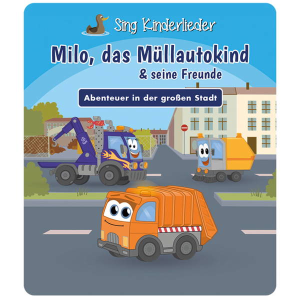 toniestonies   Hörfigur Sing Kinderlieder Milo das Müllauto Kind und seine Freunde