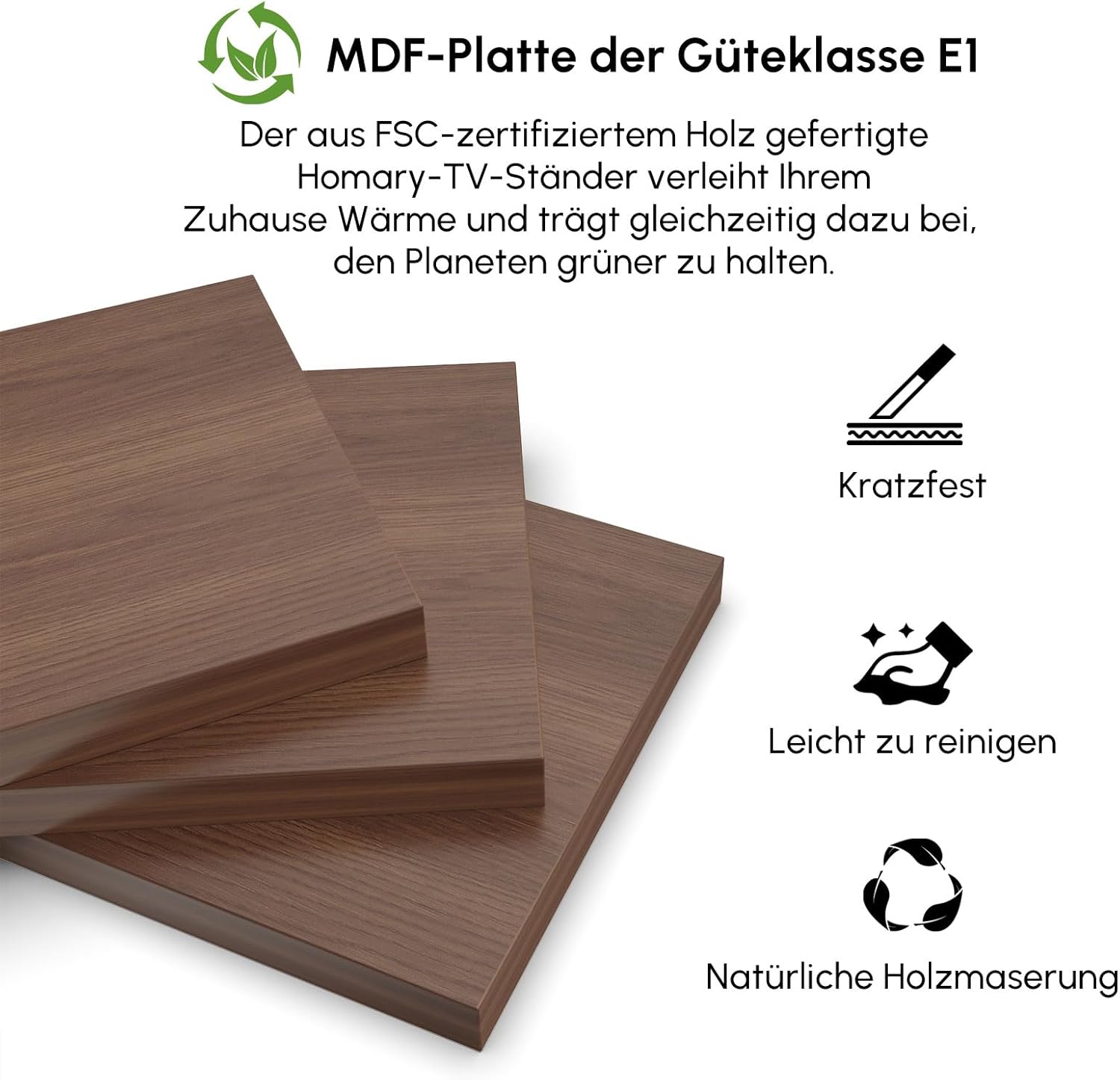 Homary Ausziehbares TV Schrank 180 cm - 280 cm Lang, TV Lowboard Walnuss TV Möbel mit 3 Schubladen, TV-Board für Fernseher bis zu 120 Zoll, Walnuss Moderner Fernsehtisch mit Stauraum für Wohnzimmer