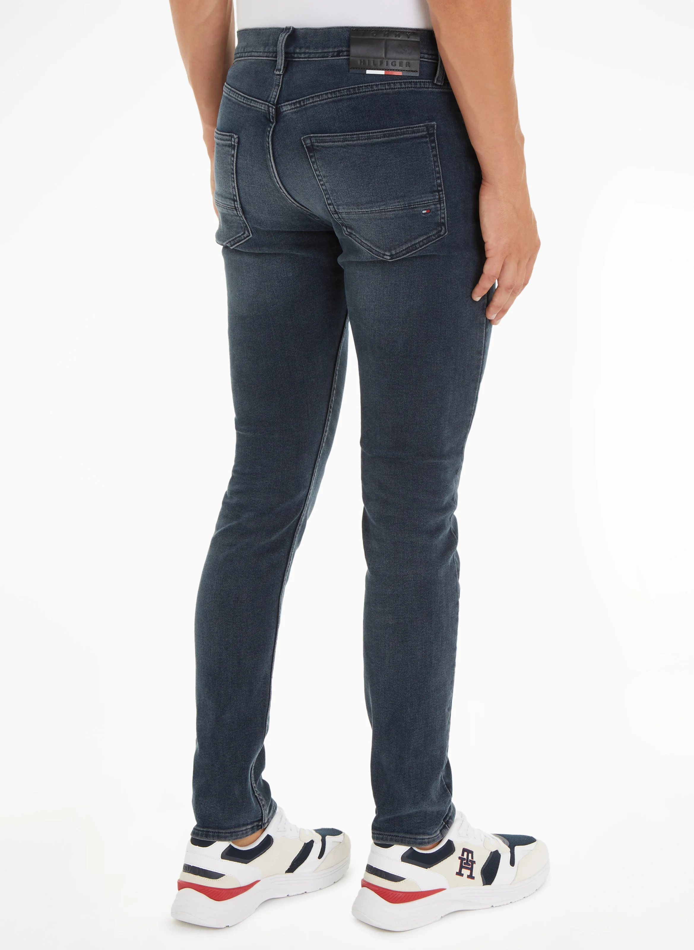 Jean slim en coton mélangé | Bleu