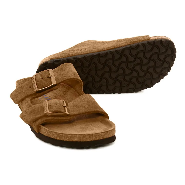 BIRKENSTOCK Sandales Arizona SFB Cuir Suède Chaussant Etroit  | Mink