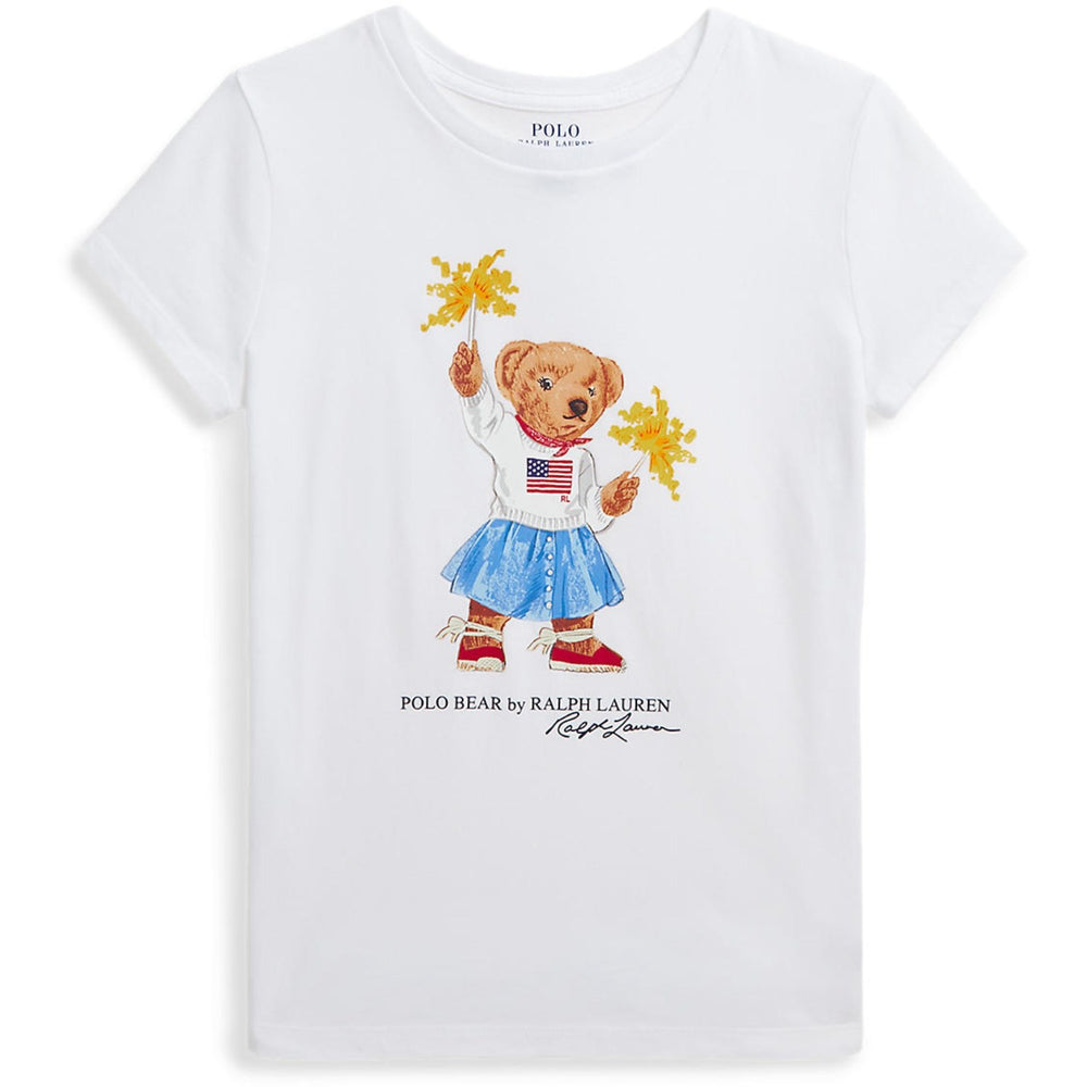 Køb Polo Ralph Lauren White Sparkle Bjørn T-Shirt