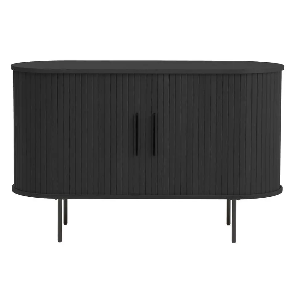 Dressoir Zwart Eikenhout - 120x45x76cm - Nola