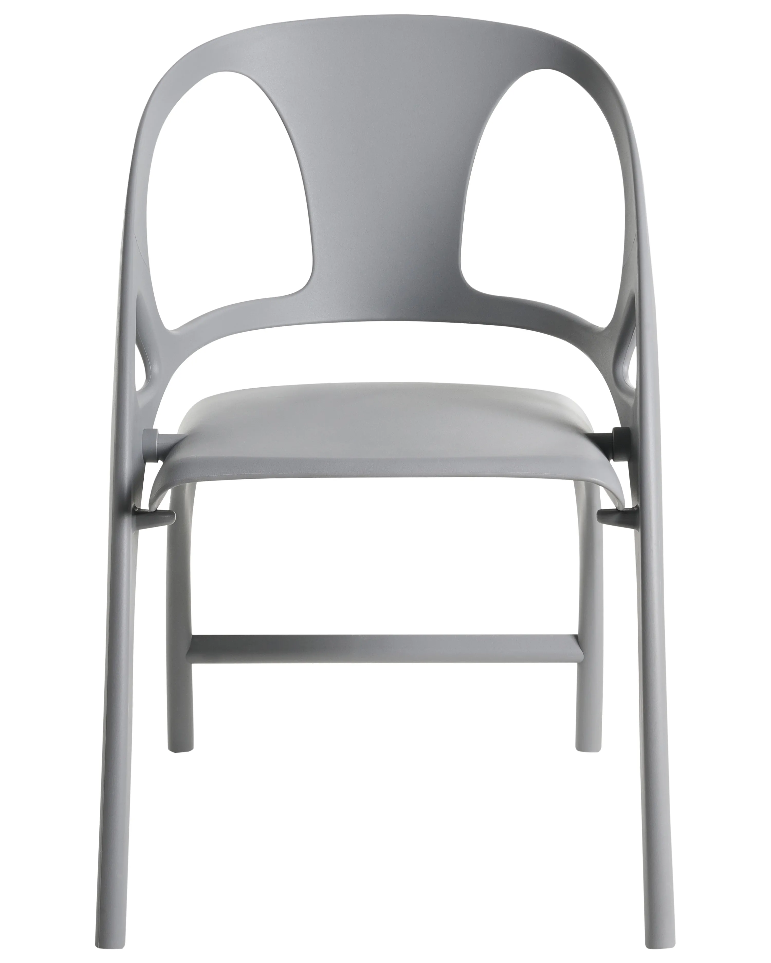 Set van 4 tuinstoelen NEMI inklapbaar Grijs
