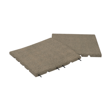 Rubber terrastegel 50x50x2,5cm zand