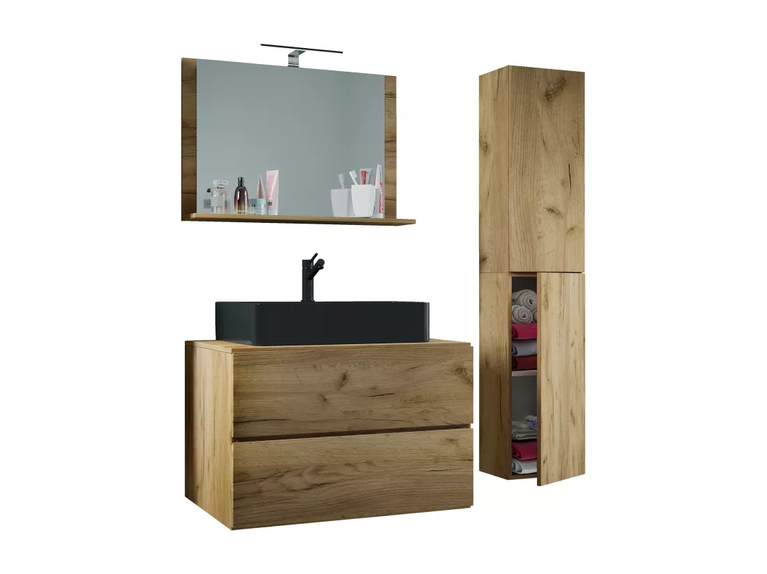Meuble de salle de bains 4 pièces Lendas 80 cm L