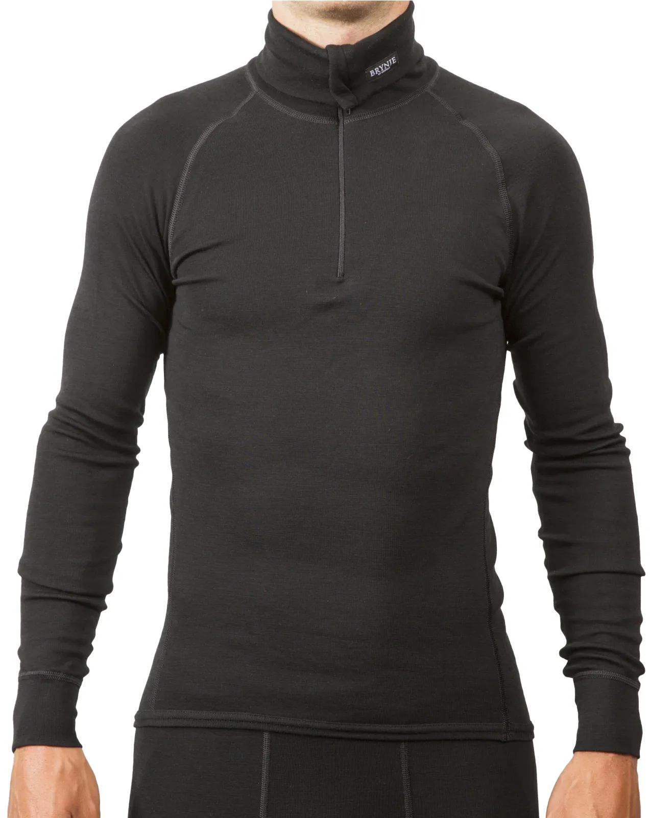 Brynje Unisex Classic Zip Polo Shirt Black