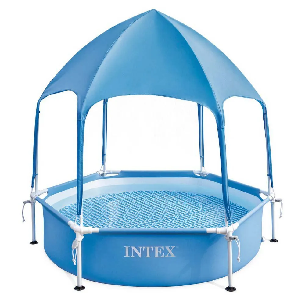 Intex Stahl Runder Aufstellpool mit Überdachung 183cm