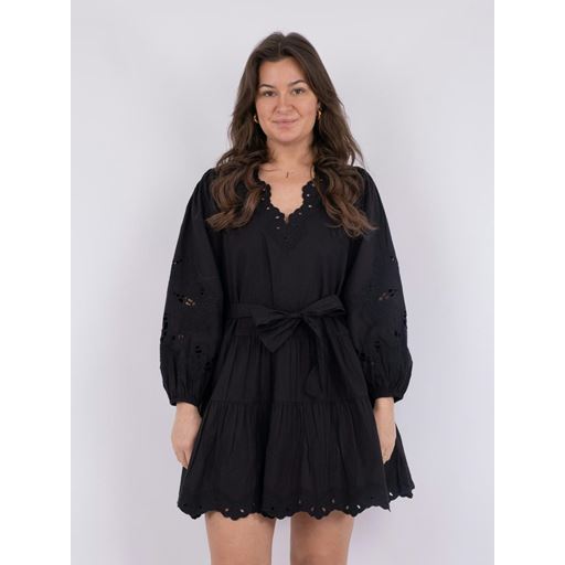 Neo Noir Esta C Poplin Kjole, Black, 34