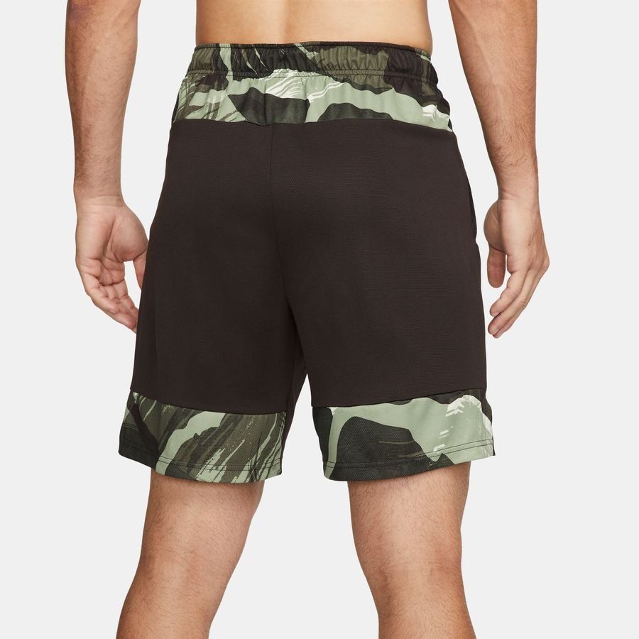 Nike Short d'Entraînement Dri-FIT Knit Camo - Noir/Marron/Vert/Blanc