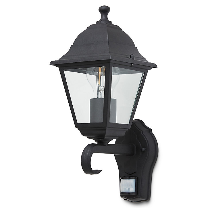 Applique murale à détection Varennes E27 60W IP44 GoodHome noir