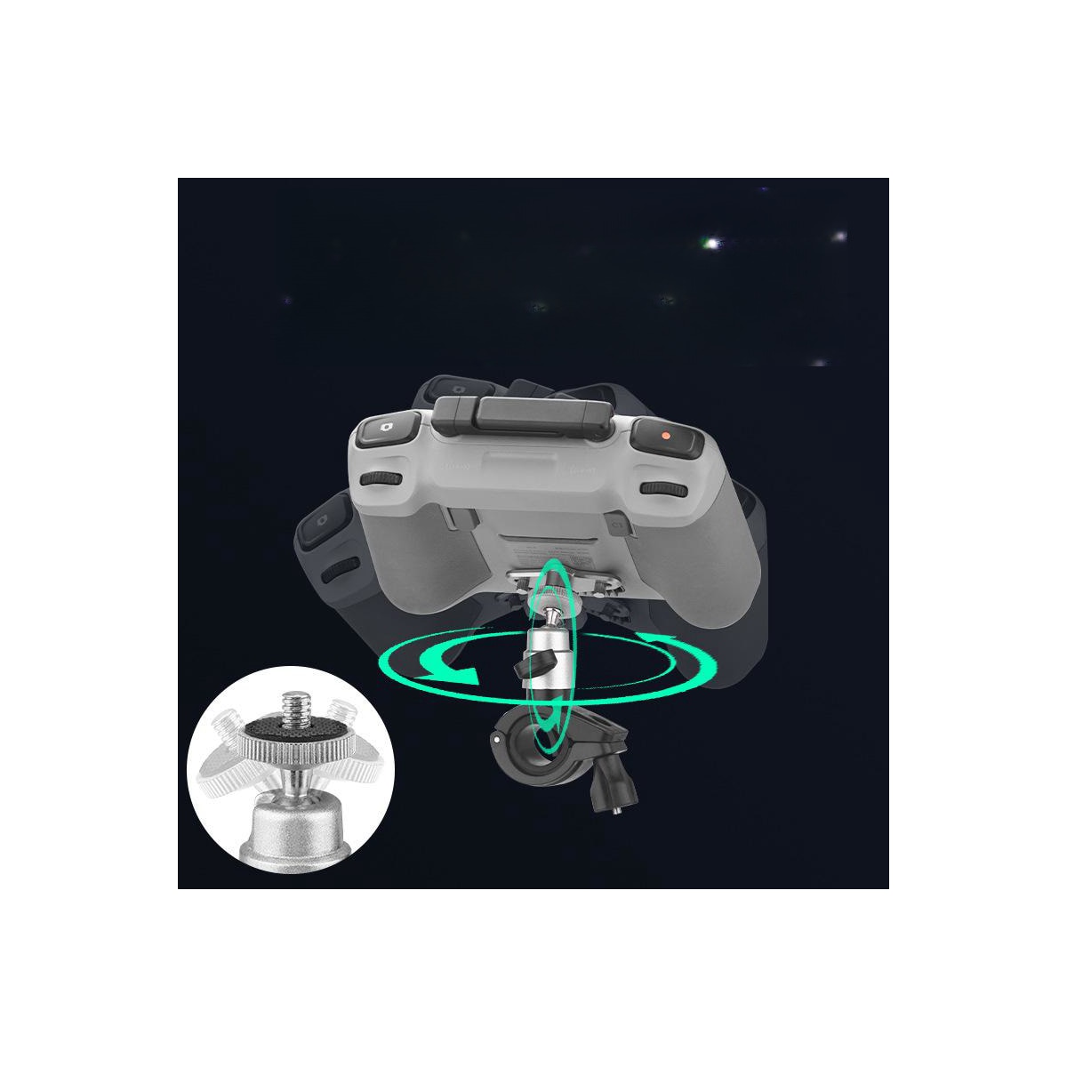 Sykkelfeste for fjernkontroll for DJI Mini 4 Pro RC/RC 2 Sort
