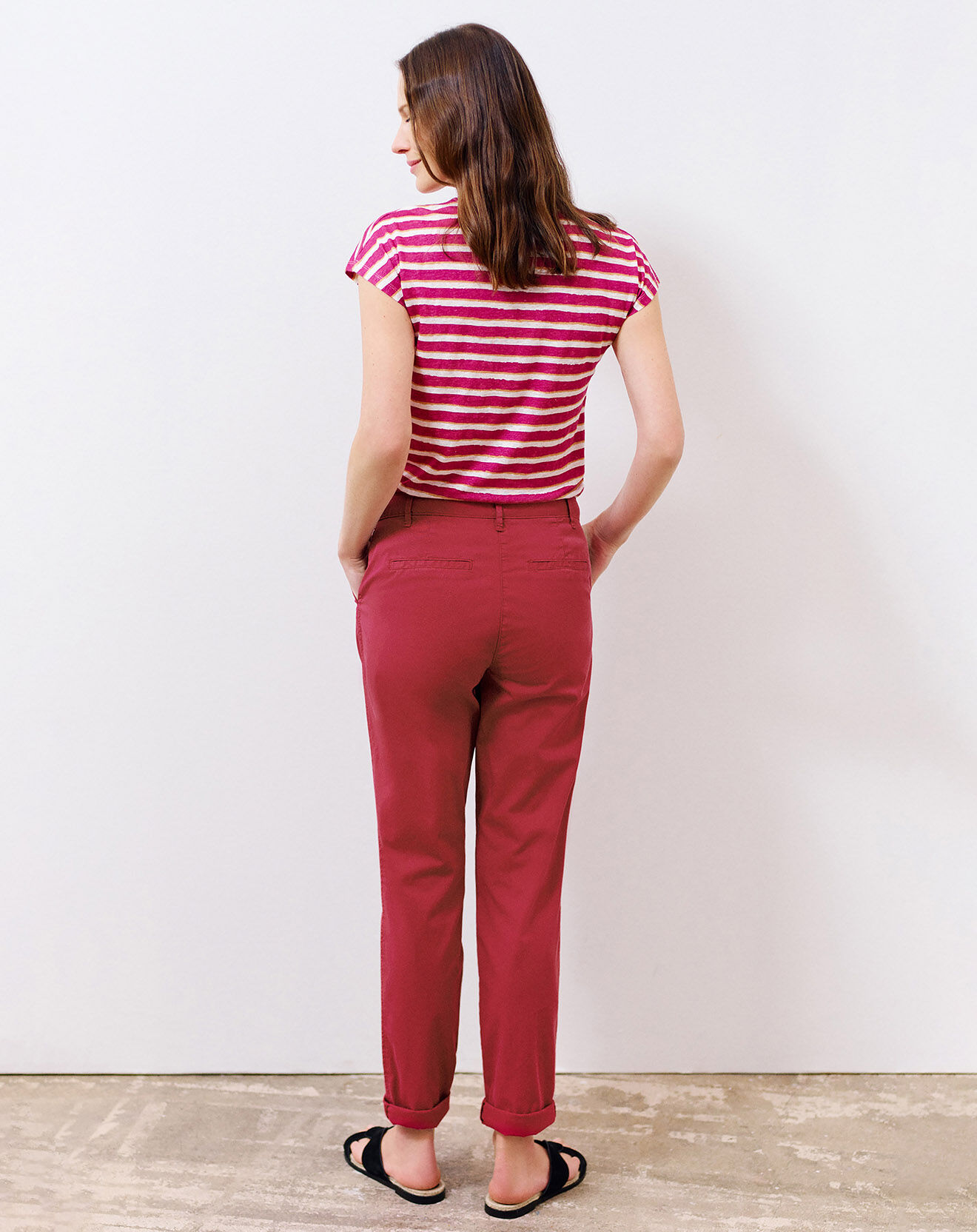 Caroll Pantalon chino Adelmo B groseille