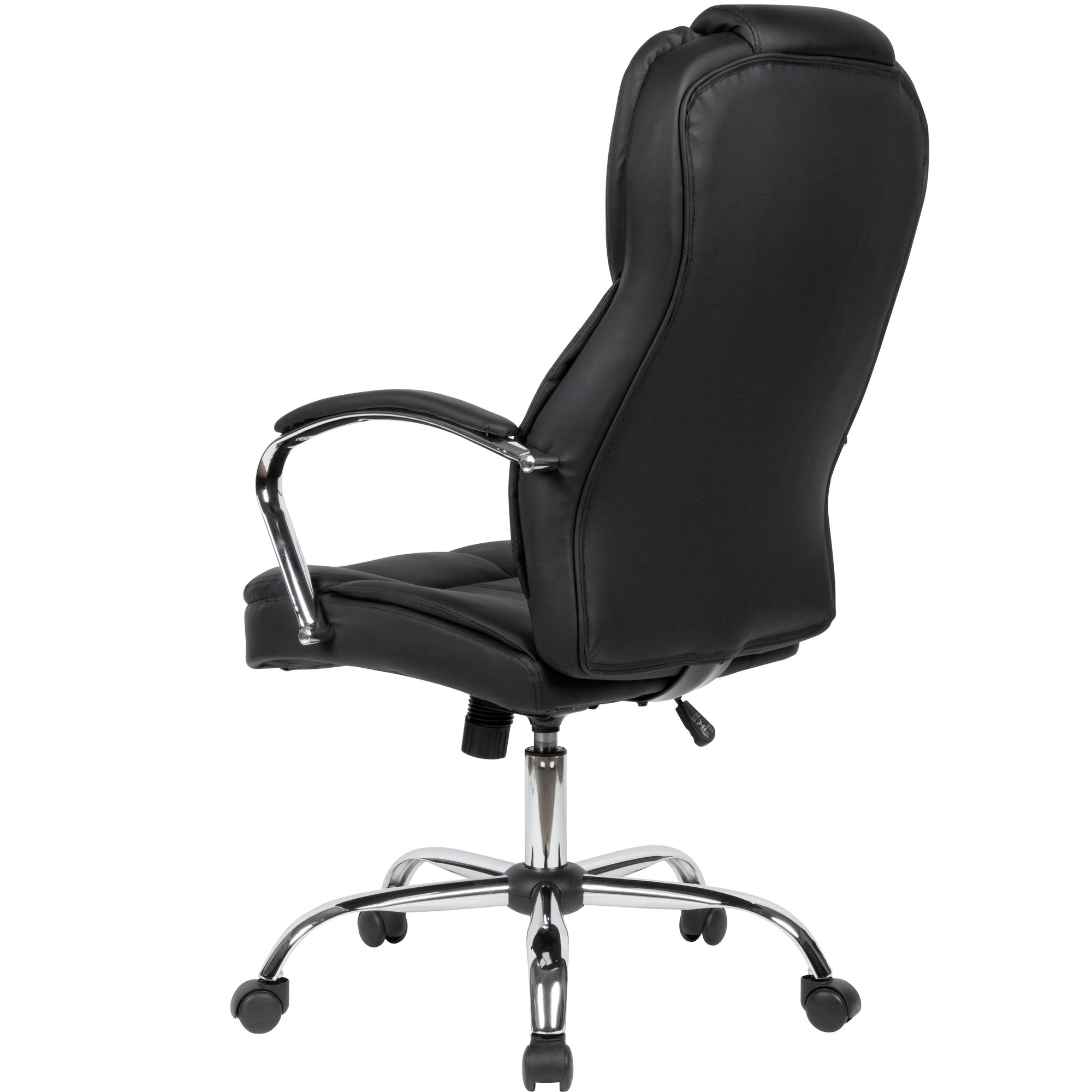 KADIMA DESIGN Premium Chefsessel: Kunstleder, breite Sitzfläche, hohe Rückenlehne, ergonomische Armlehnen, Wippmechanik, großes Fußkreuz, Hartboden-Doppellaufrollen.